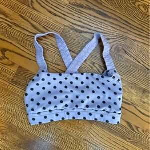 Lululemon Lilac with Black Polka Dot Sports Bra
